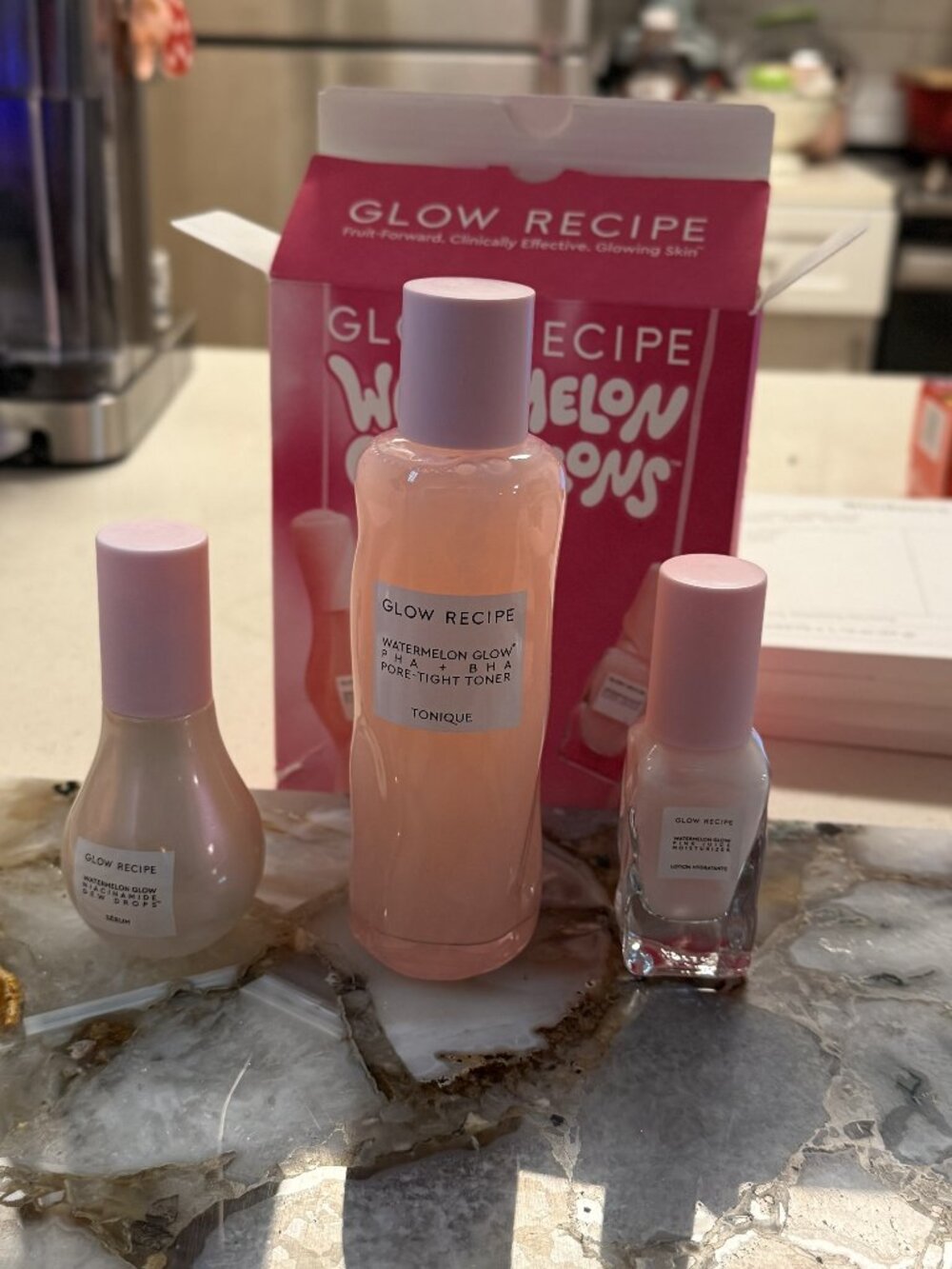 Glow Recipe Watermelon Glow Icons Set (Bundle) - Toner 150 ml, Dew Drops 40
